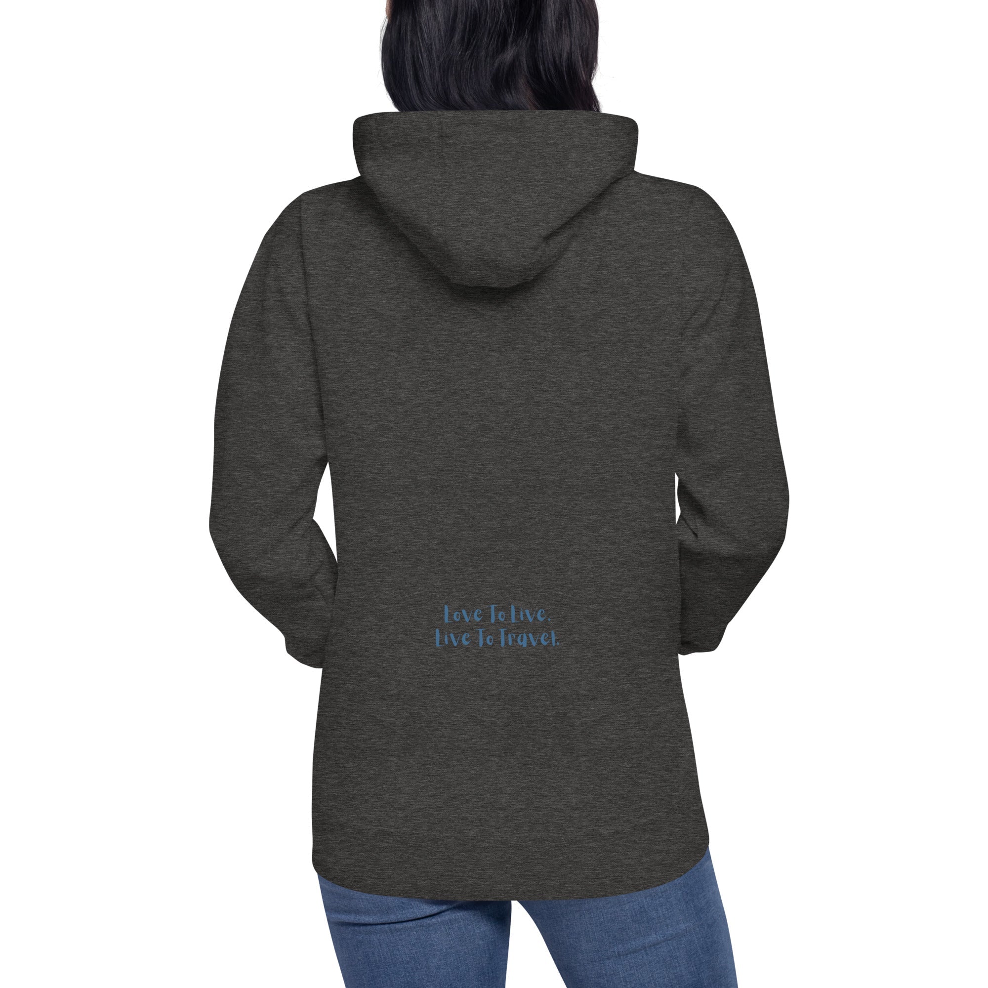 I Heart Travel - LS Unisex Premium Hoodie - Peaks to Beaches Co Apparel