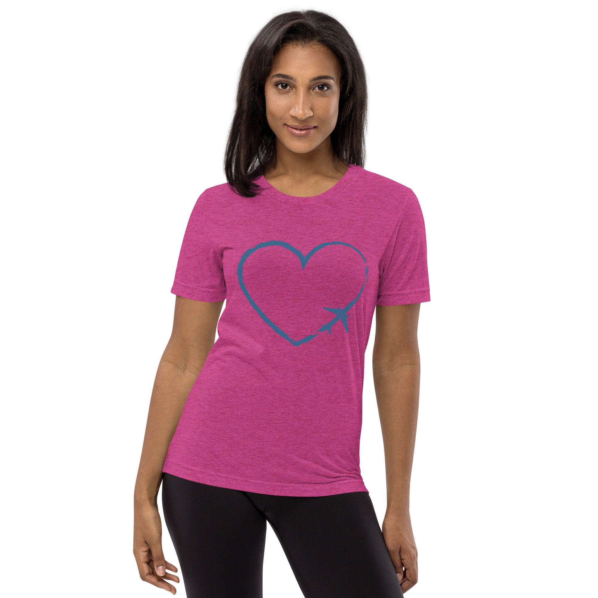 I Heart Travel - SS Tri-Blend T-Shirt - Peaks to Beaches Co Apparel