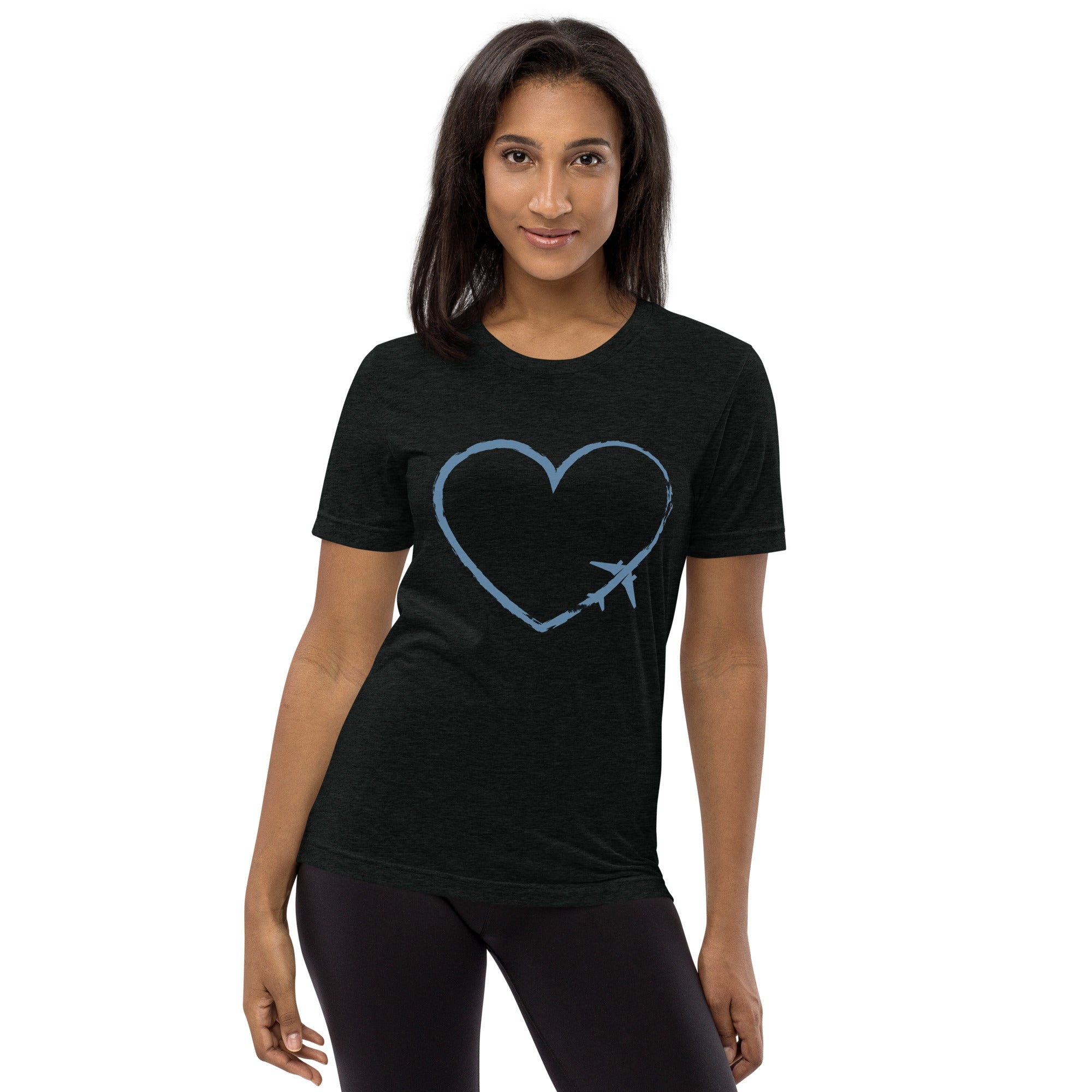 I Heart Travel - SS Tri-Blend T-Shirt - Peaks to Beaches Co Apparel