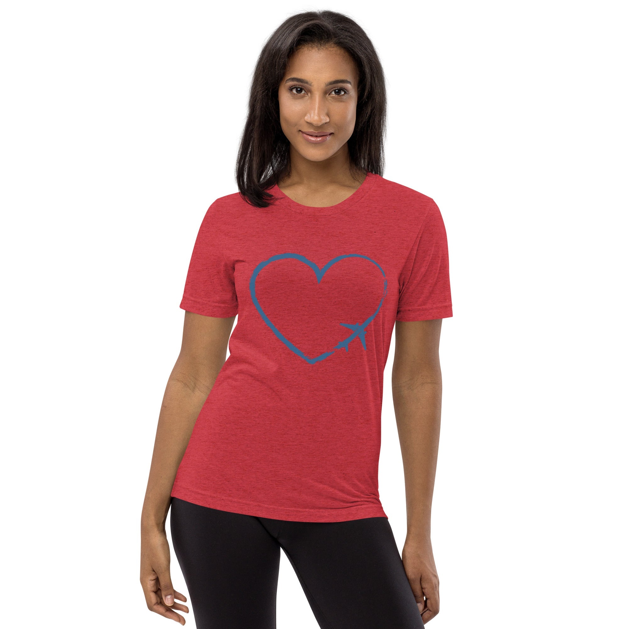 I Heart Travel - SS Tri-Blend T-Shirt - Peaks to Beaches Co Apparel