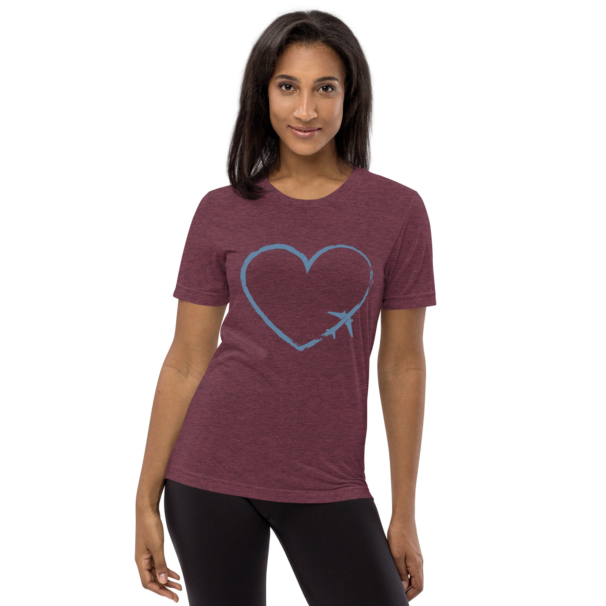 I Heart Travel - SS Tri-Blend T-Shirt - Peaks to Beaches Co Apparel