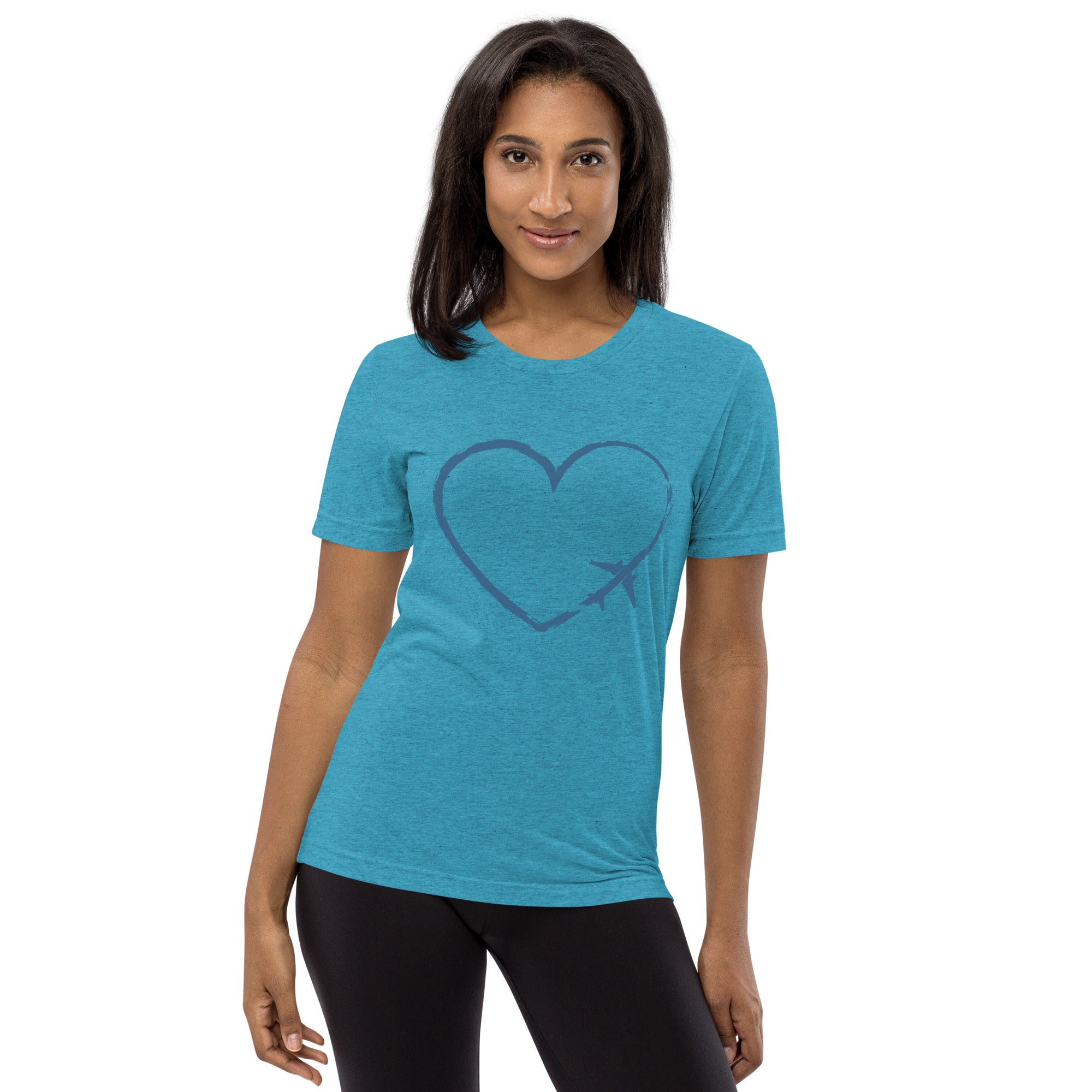 I Heart Travel - SS Tri-Blend T-Shirt - Peaks to Beaches Co Apparel