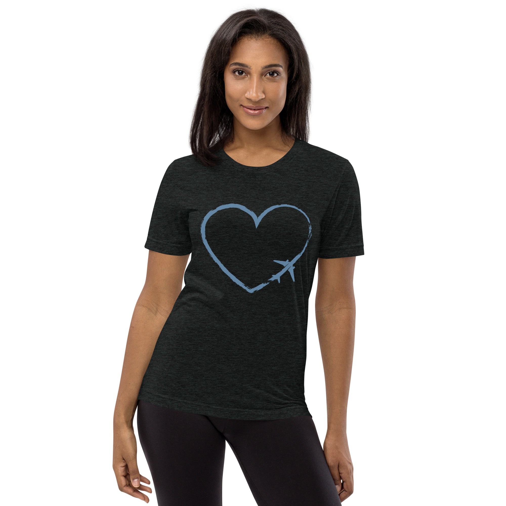 I Heart Travel - SS Tri-Blend T-Shirt - Peaks to Beaches Co Apparel