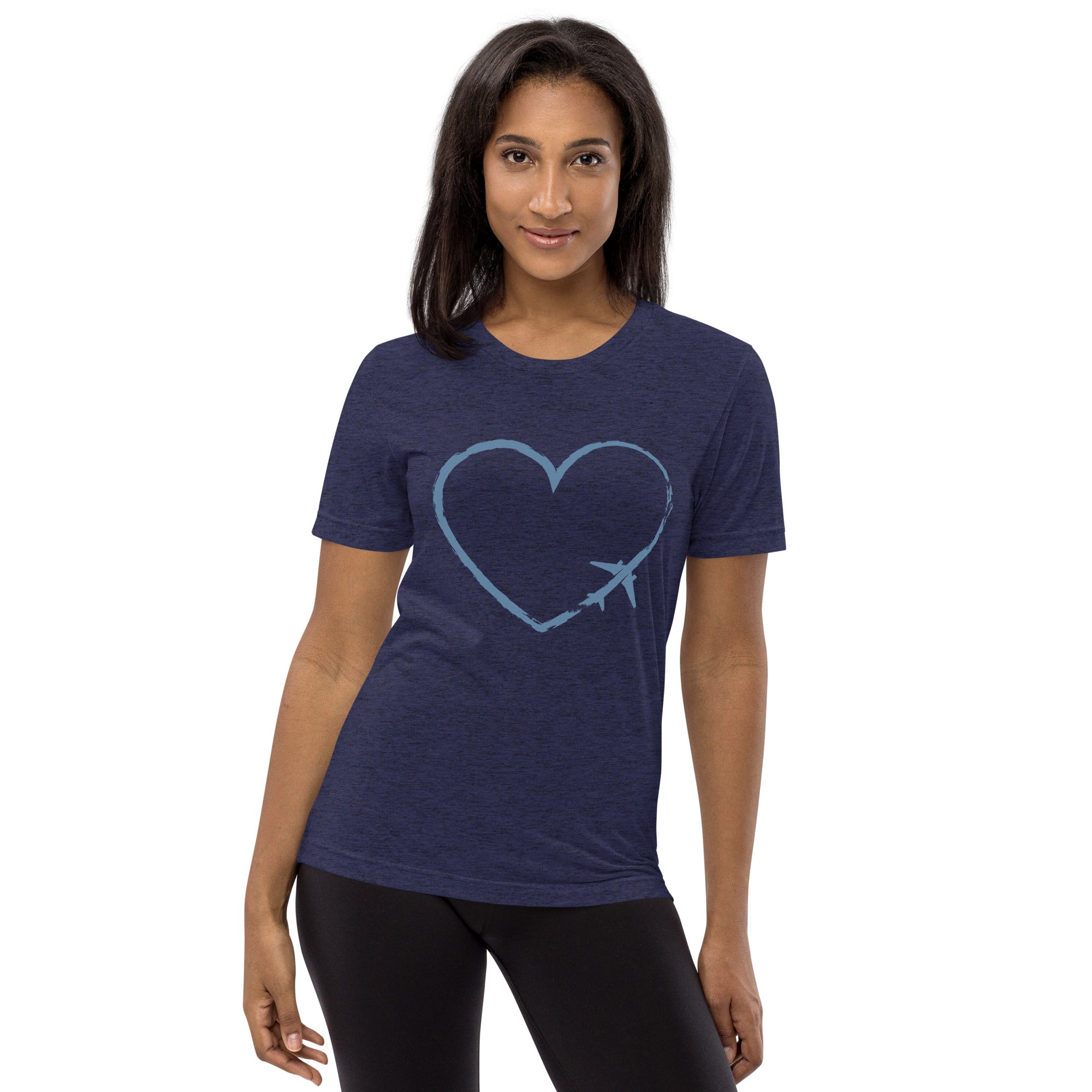 I Heart Travel - SS Tri-Blend T-Shirt - Peaks to Beaches Co Apparel