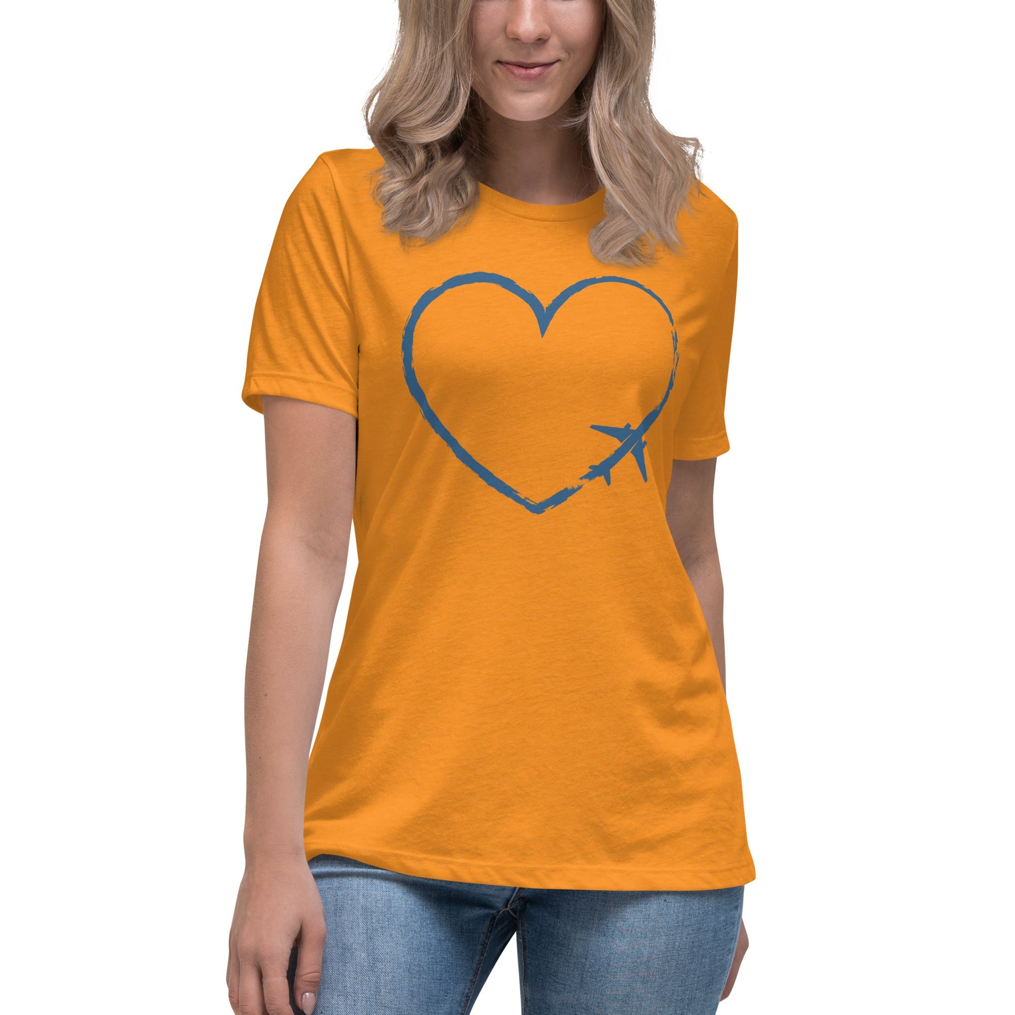 I Heart Travel - SS Women&#39;s Relaxed T-Shirt - Peaks to Beaches Co Apparel