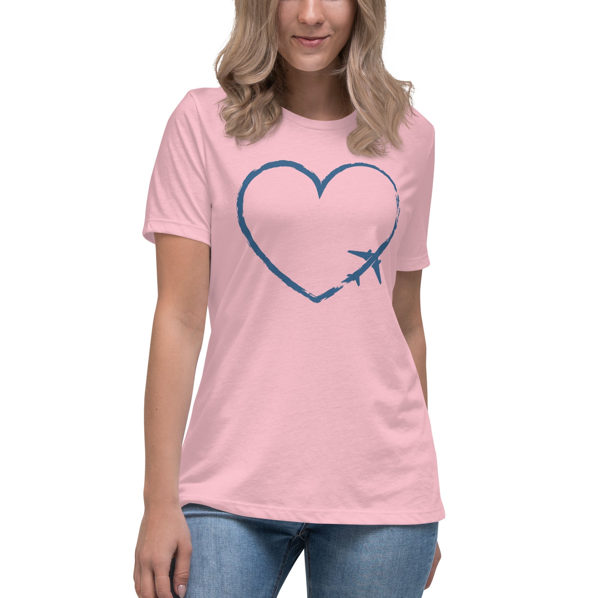 I Heart Travel - SS Women&#39;s Relaxed T-Shirt - Peaks to Beaches Co Apparel