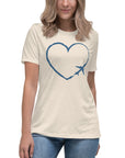 I Heart Travel - SS Women's Relaxed T-Shirt - Peaks to Beaches Co Apparel