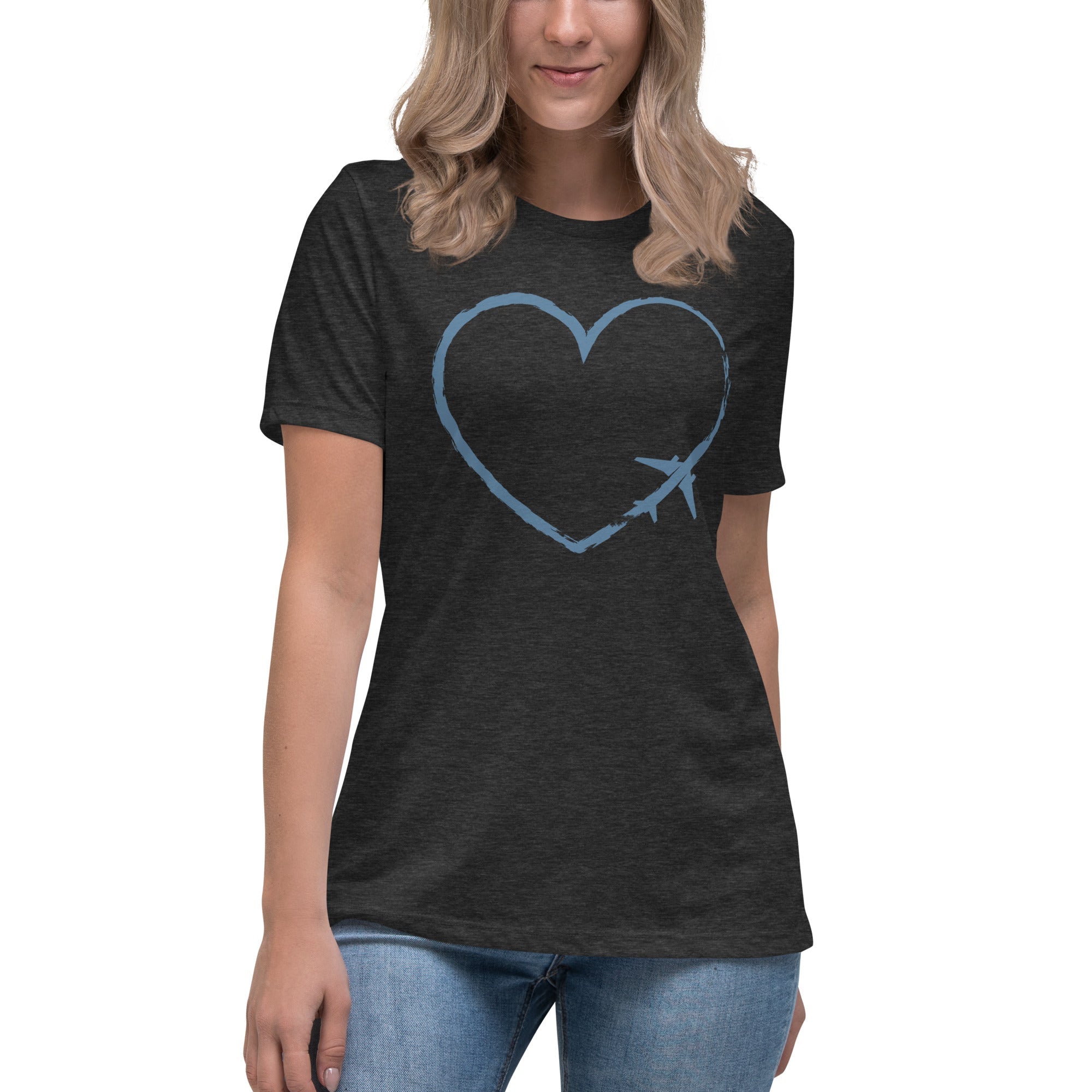 I Heart Travel - SS Women's Relaxed T-Shirt - Peaks to Beaches Co Apparel