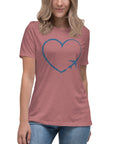 I Heart Travel - SS Women's Relaxed T-Shirt - Peaks to Beaches Co Apparel