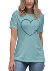 I Heart Travel - SS Women's Relaxed T-Shirt - Peaks to Beaches Co Apparel