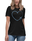 I Heart Travel - SS Women's Relaxed T-Shirt - Peaks to Beaches Co Apparel