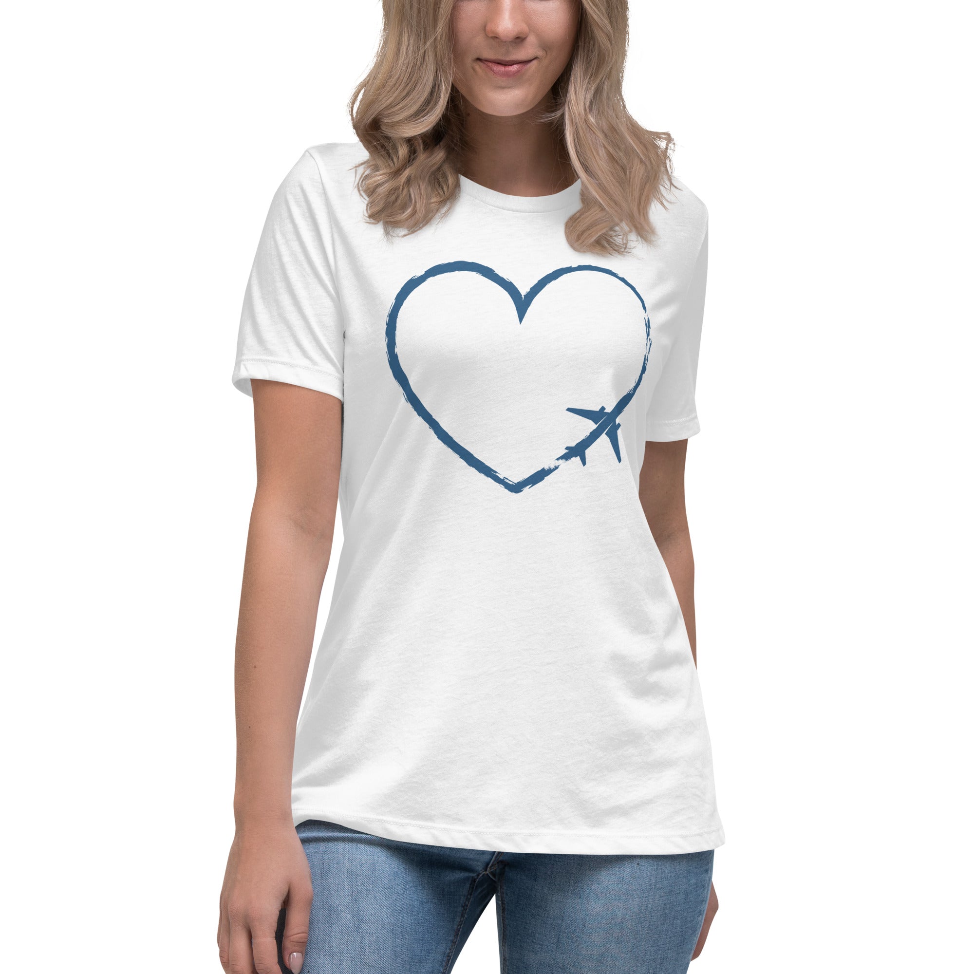 I Heart Travel - SS Women&#39;s Relaxed T-Shirt - Peaks to Beaches Co Apparel