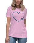 I Heart Travel - SS Women's Relaxed T-Shirt - Peaks to Beaches Co Apparel