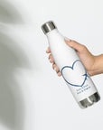 I Heart Travel Stainless Steel Water Bottle - Peaks to Beaches Co Drinkware