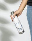 I Heart Travel Stainless Steel Water Bottle - Peaks to Beaches Co Drinkware