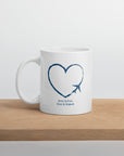 I Heart Travel White Glossy Mug 11oz - Peaks to Beaches Co Drinkware