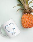 I Heart Travel White Glossy Mug 11oz - Peaks to Beaches Co Drinkware