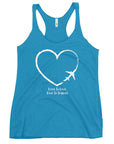 I Heart Travel - Women's Racerback Tank - Peaks to Beaches Co Apparel