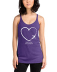 I Heart Travel - Women's Racerback Tank - Peaks to Beaches Co Apparel