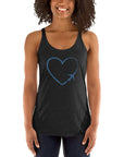 I Heart Travel - Women's Racerback Tank - Peaks to Beaches Co Apparel