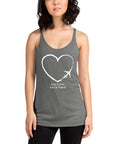 I Heart Travel - Women's Racerback Tank - Peaks to Beaches Co Apparel