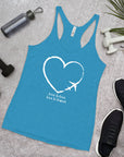 I Heart Travel - Women's Racerback Tank - Peaks to Beaches Co Apparel