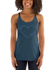 I Heart Travel - Women's Racerback Tank - Peaks to Beaches Co Apparel