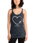 I Heart Travel - Women's Racerback Tank - Peaks to Beaches Co Apparel