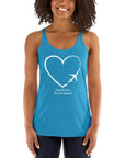 I Heart Travel - Women's Racerback Tank - Peaks to Beaches Co Apparel