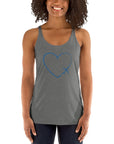 I Heart Travel - Women's Racerback Tank - Peaks to Beaches Co Apparel