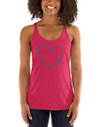 I Heart Travel - Women's Racerback Tank - Peaks to Beaches Co Apparel