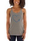 I Heart Travel - Women's Racerback Tank - Peaks to Beaches Co Apparel