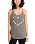 I Heart Travel - Women's Racerback Tank - Peaks to Beaches Co Apparel