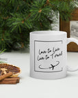 Live To Travel White glossy mug - Peaks to Beaches Co Drinkware