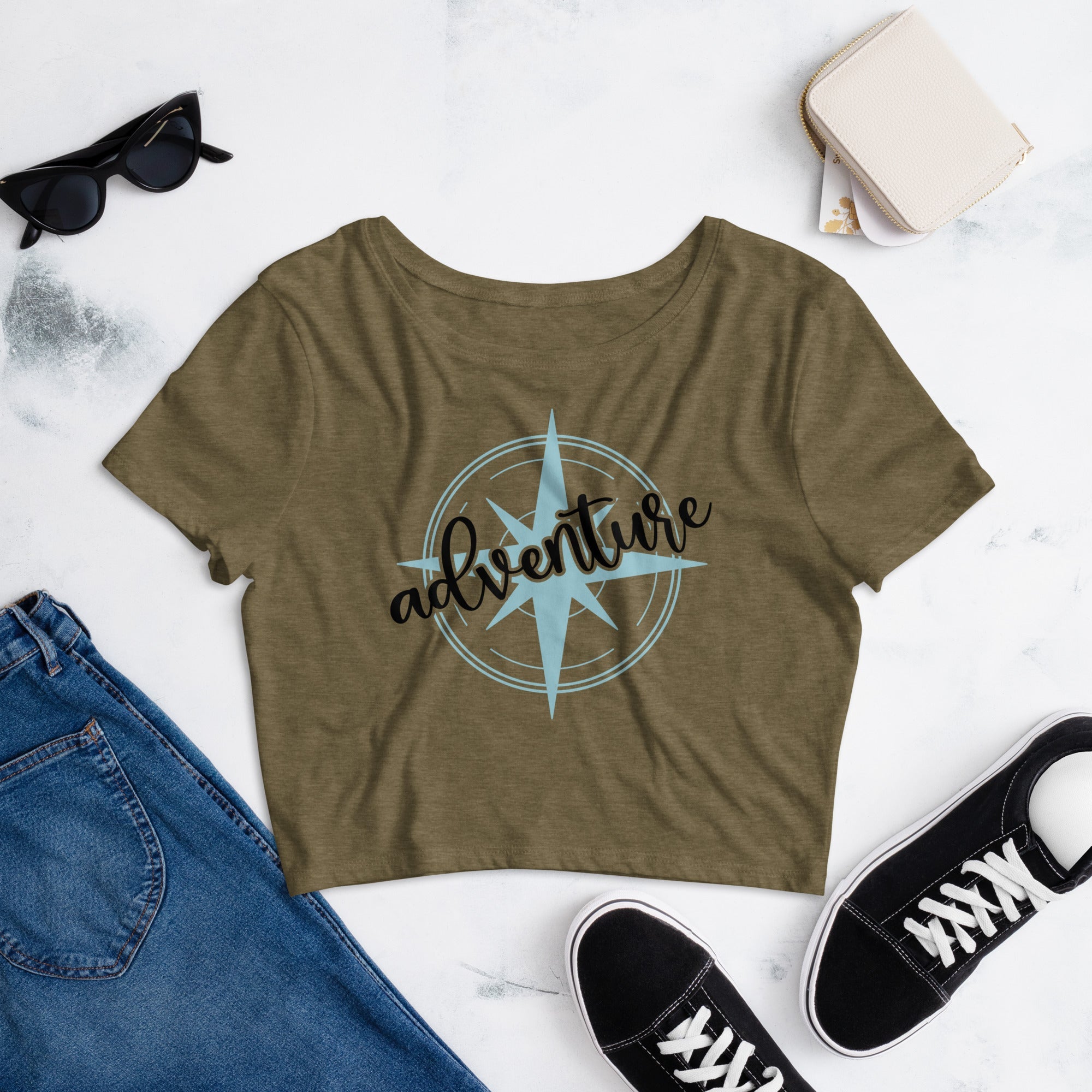 *NEW* Women’s Adventure Crop Tee - Peaks to Beaches Co Apparel