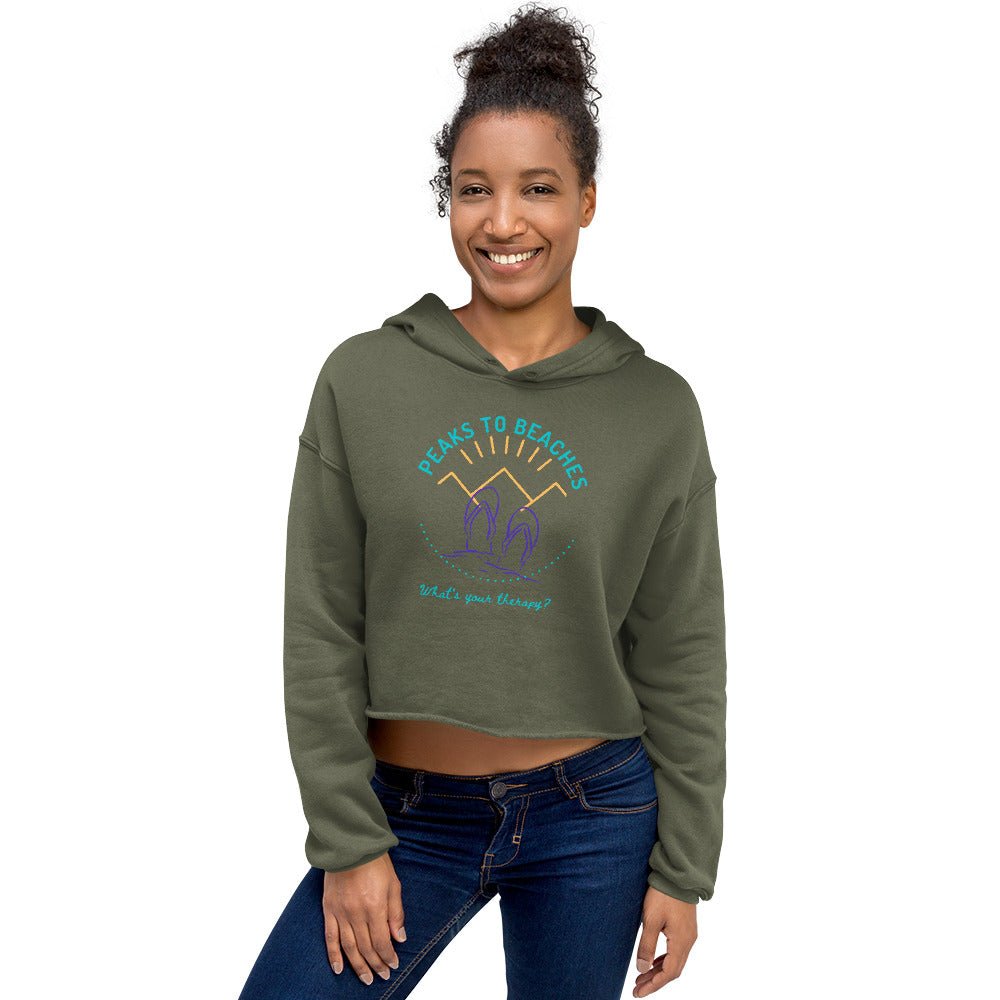 Peaks To Beaches Multi-Color LS Crop Hoodie - Peaks to Beaches Co Apparel