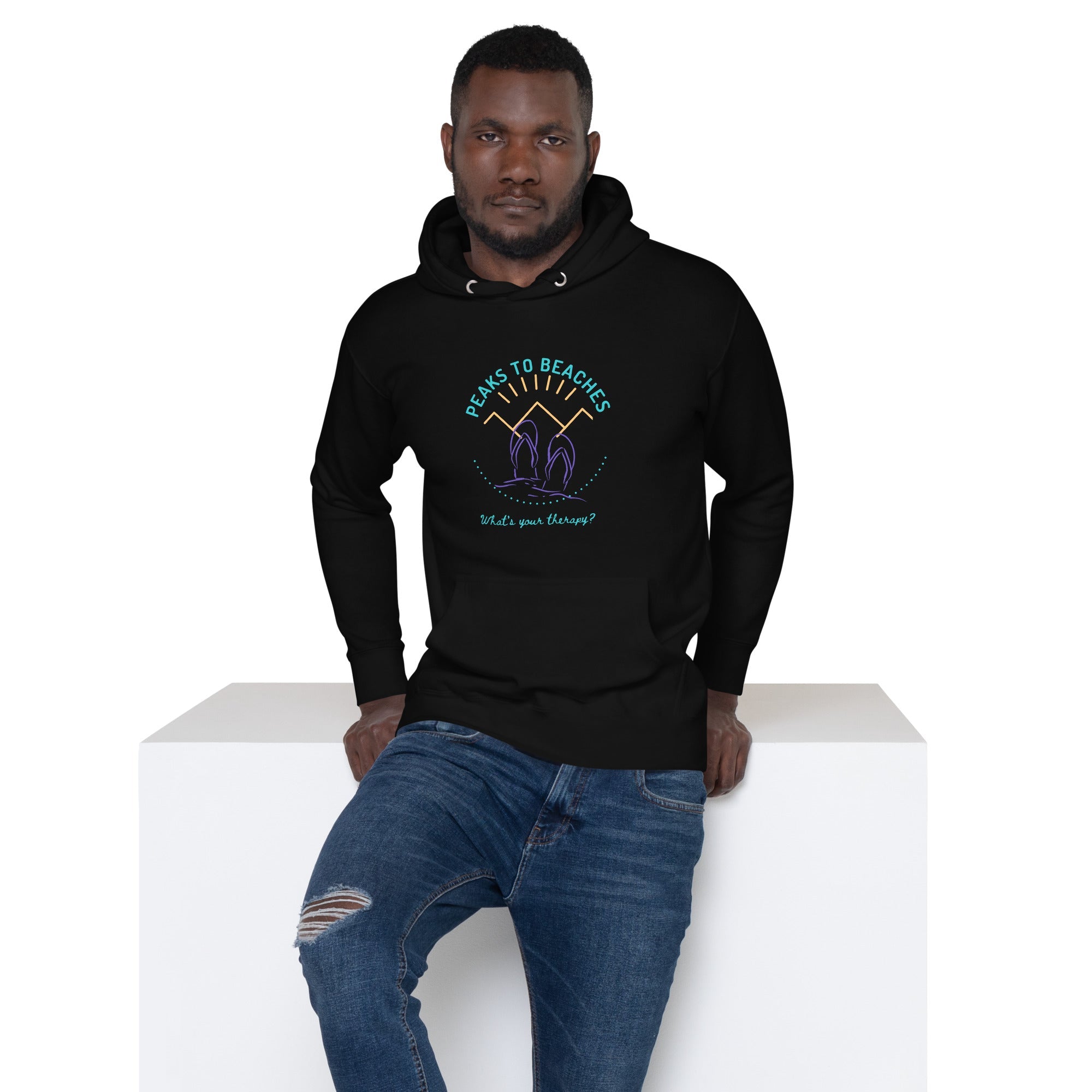 Peaks To Beaches Multi-Color Graphic LS Unisex Premium Hoodie - Peaks to Beaches Co Apparel