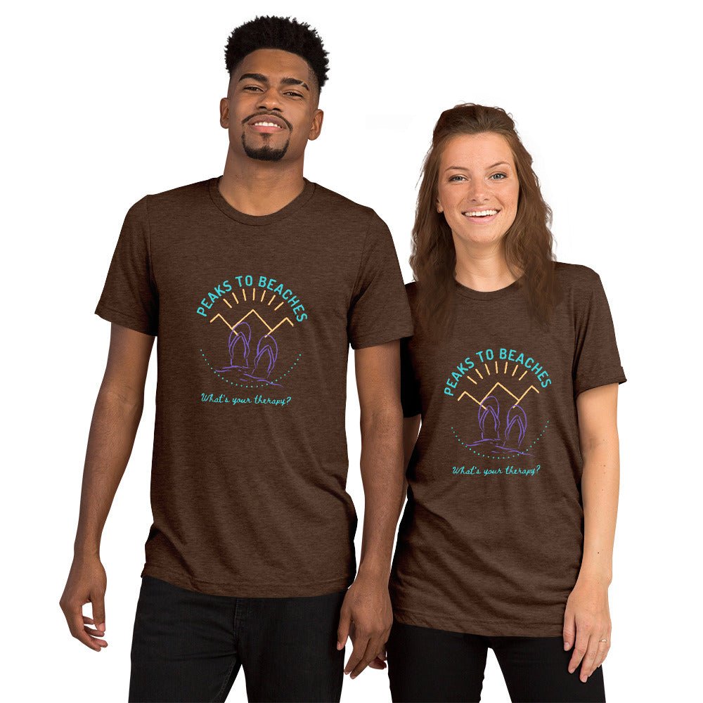 Peaks To Beaches Multi-Color SS Unisex Tri-Blend T-Shirt - Peaks to Beaches Co Apparel