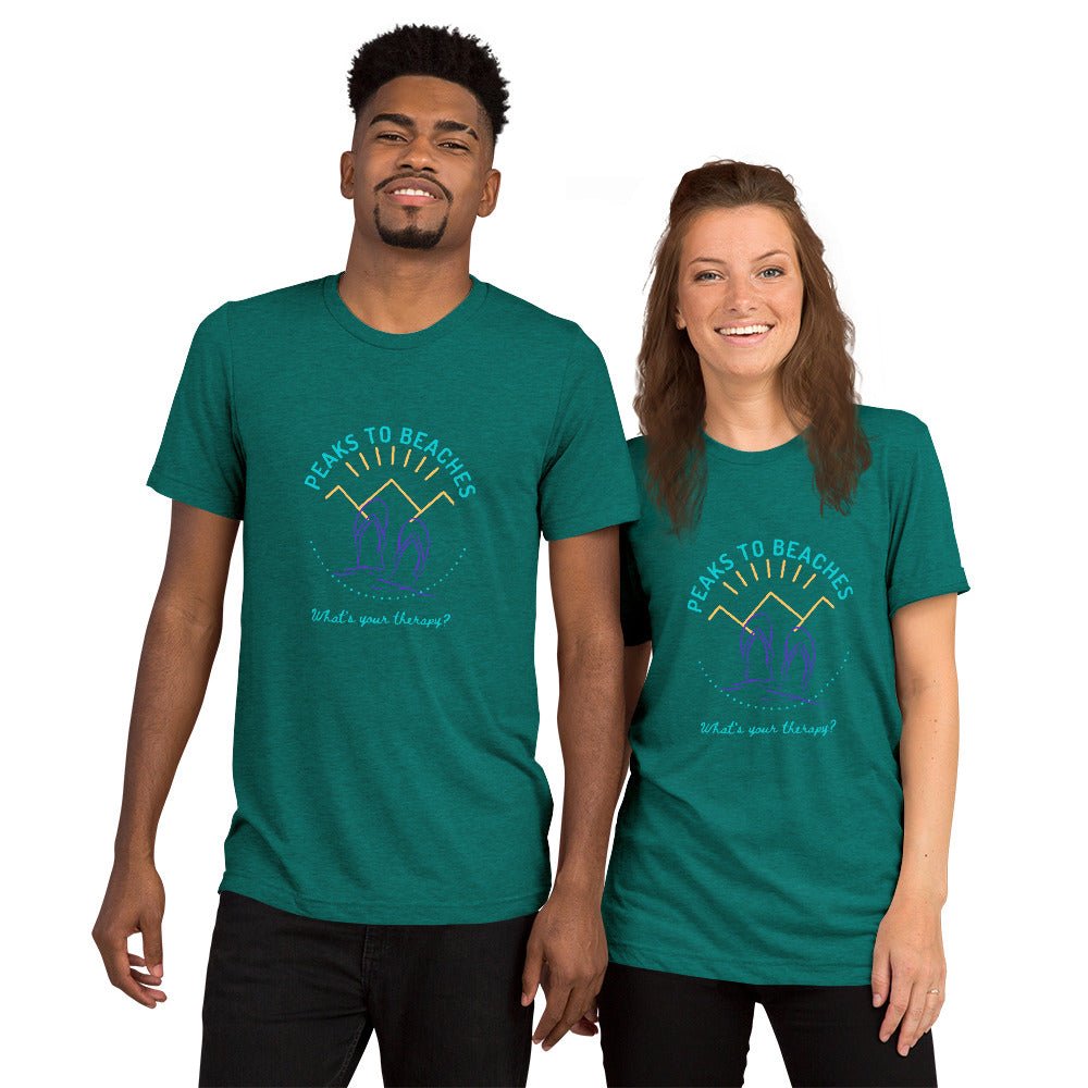 Peaks To Beaches Multi-Color SS Unisex Tri-Blend T-Shirt - Peaks to Beaches Co Apparel