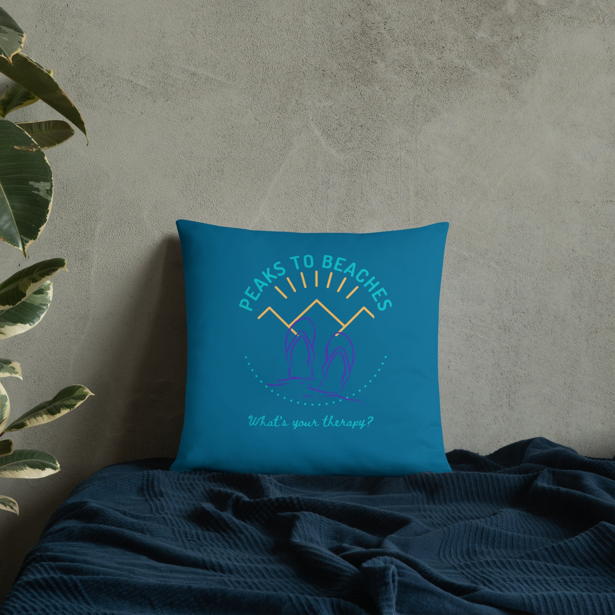 Peaks To Beaches Original Basic Pillow - Peaks to Beaches Co Home Decor