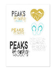 Peaks to Beaches Sticker Sheet - Peaks to Beaches Co Stickers