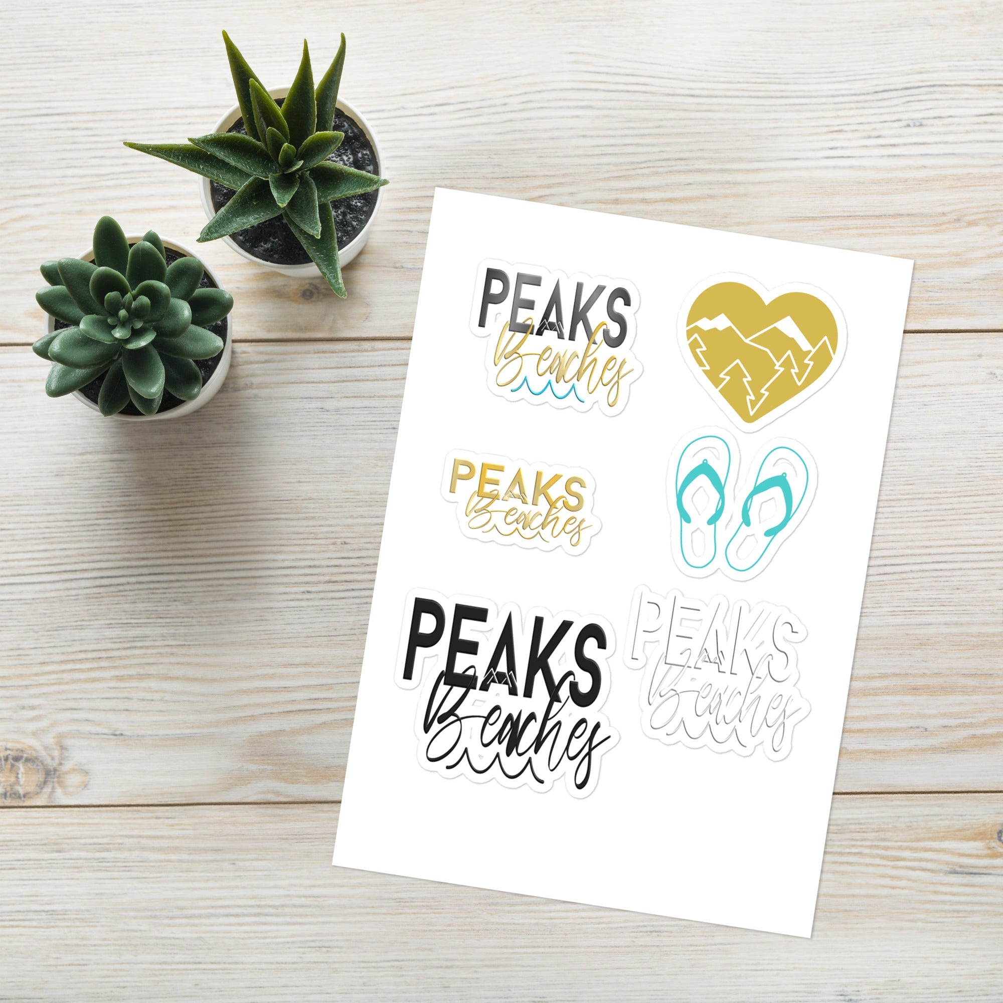 Peaks to Beaches Sticker Sheet - Peaks to Beaches Co Stickers