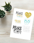 Peaks to Beaches Sticker Sheet - Peaks to Beaches Co Stickers