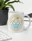 Peaks To Beaches Travel White Glossy Mug 11oz - Peaks to Beaches Co Drinkware