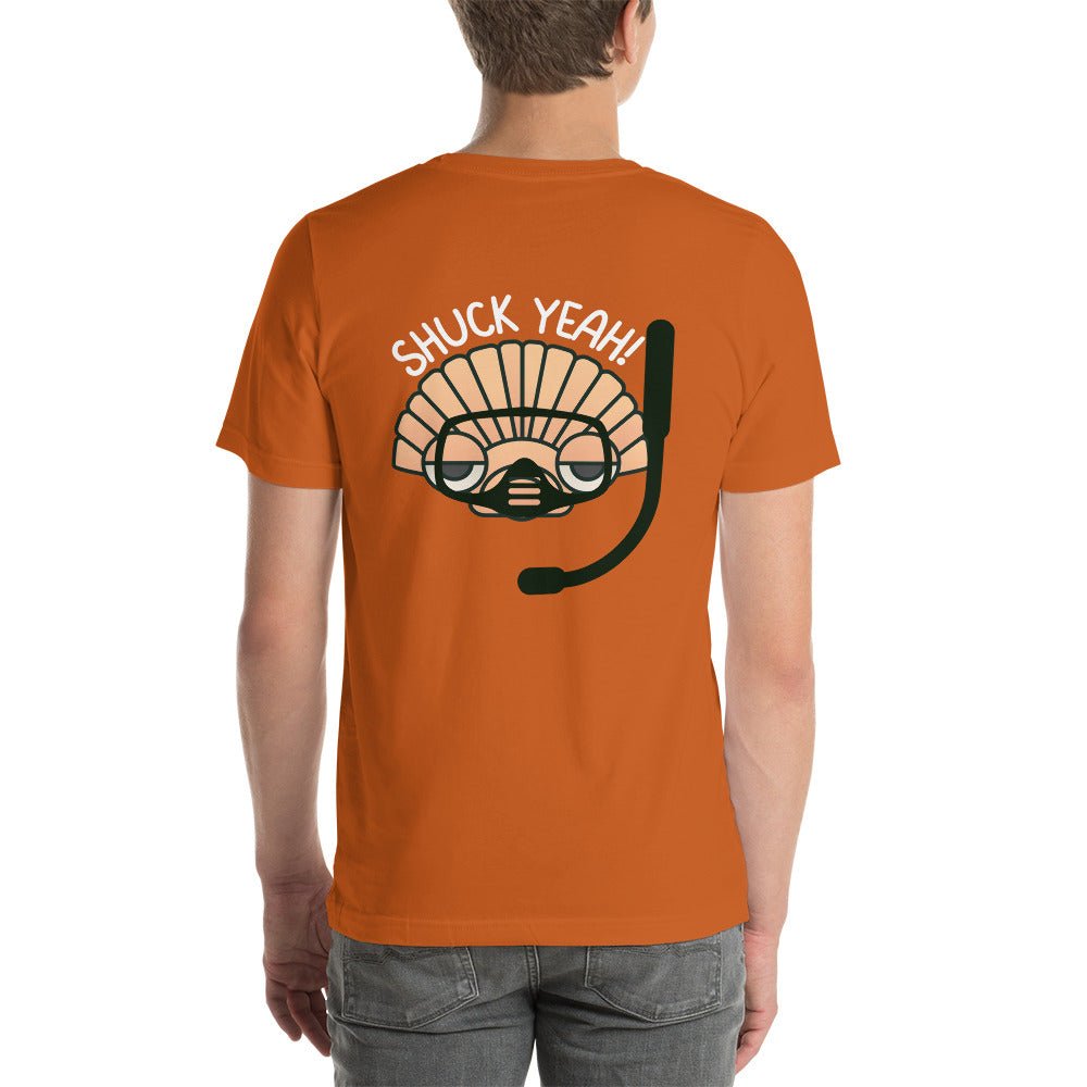 SHUCK YEAH! SS Unisex Staple T-Shirt Front/Back Design - Peaks to Beaches Co Apparel