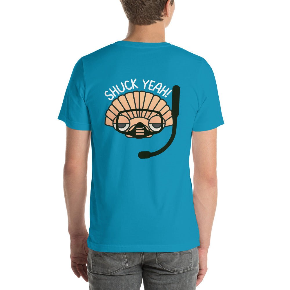 SHUCK YEAH! SS Unisex Staple T-Shirt Front/Back Design - Peaks to Beaches Co Apparel