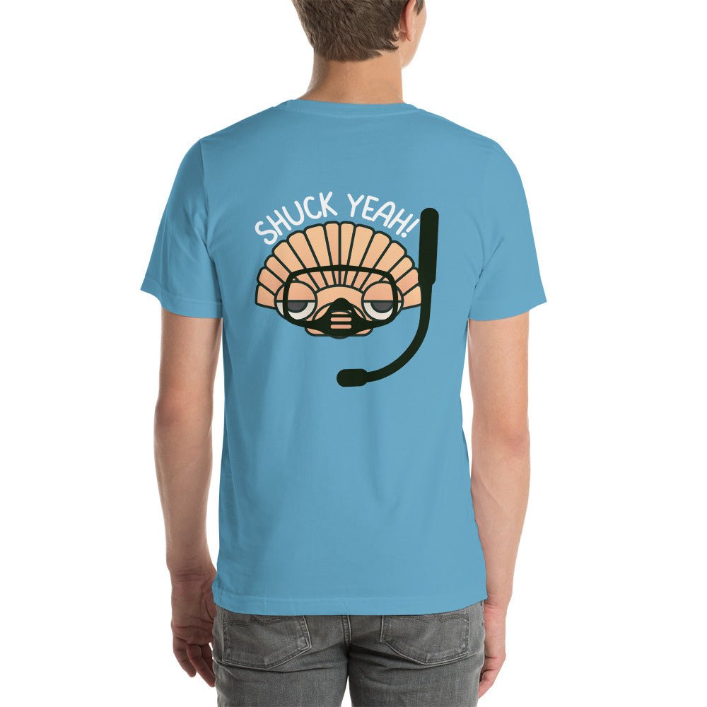 SHUCK YEAH! SS Unisex Staple T-Shirt Front/Back Design - Peaks to Beaches Co Apparel