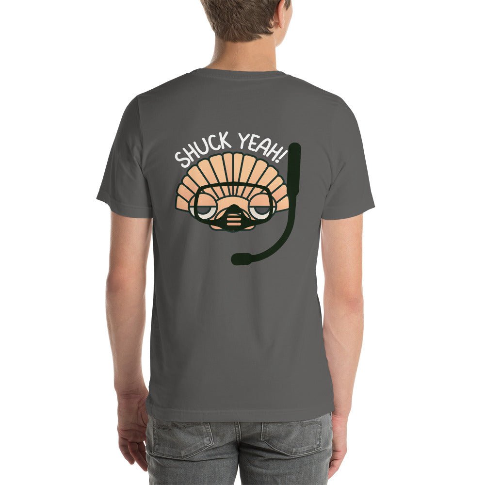 SHUCK YEAH! SS Unisex Staple T-Shirt Front/Back Design - Peaks to Beaches Co Apparel