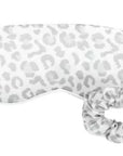 Silky Satin Eye Mask & Scrunchie Set - Gray Cat Nap - Peaks to Beaches Co Personal Care