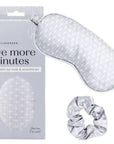 Silky Satin Eye Mask & Scrunchie Set - Silver - Peaks to Beaches Co Personal Care